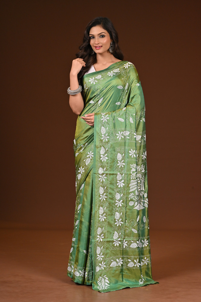 BELENDED SILK KANTHA SAREE