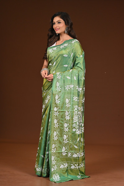 BELENDED SILK KANTHA SAREE