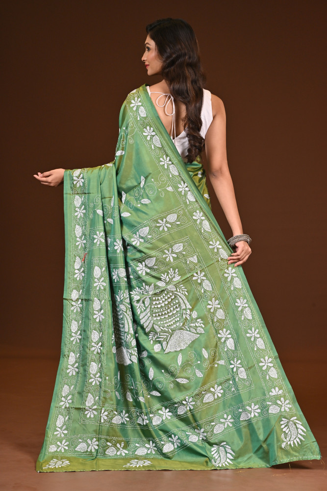 BELENDED SILK KANTHA SAREE