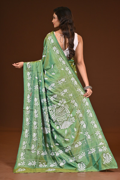 BELENDED SILK KANTHA SAREE