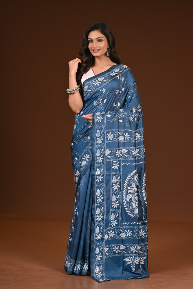 BELENDED SILK KANTHA SAREE