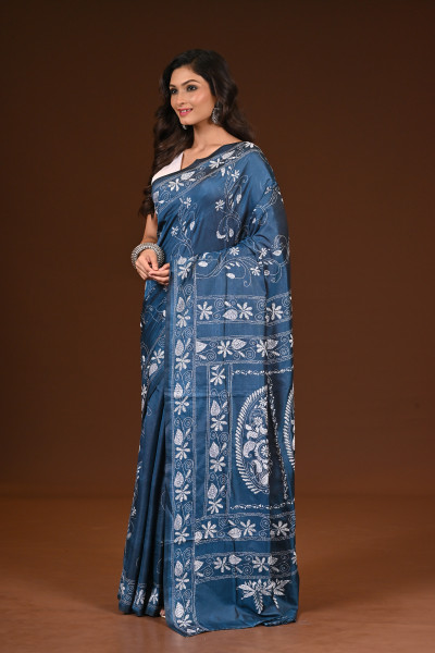 BELENDED SILK KANTHA SAREE