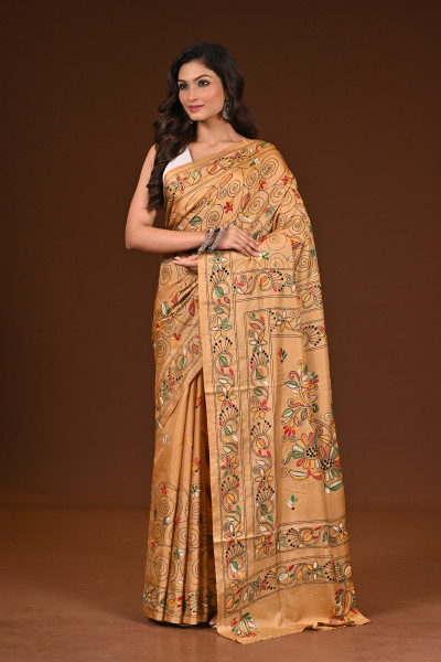 BELENDED SILK KANTHA SAREE