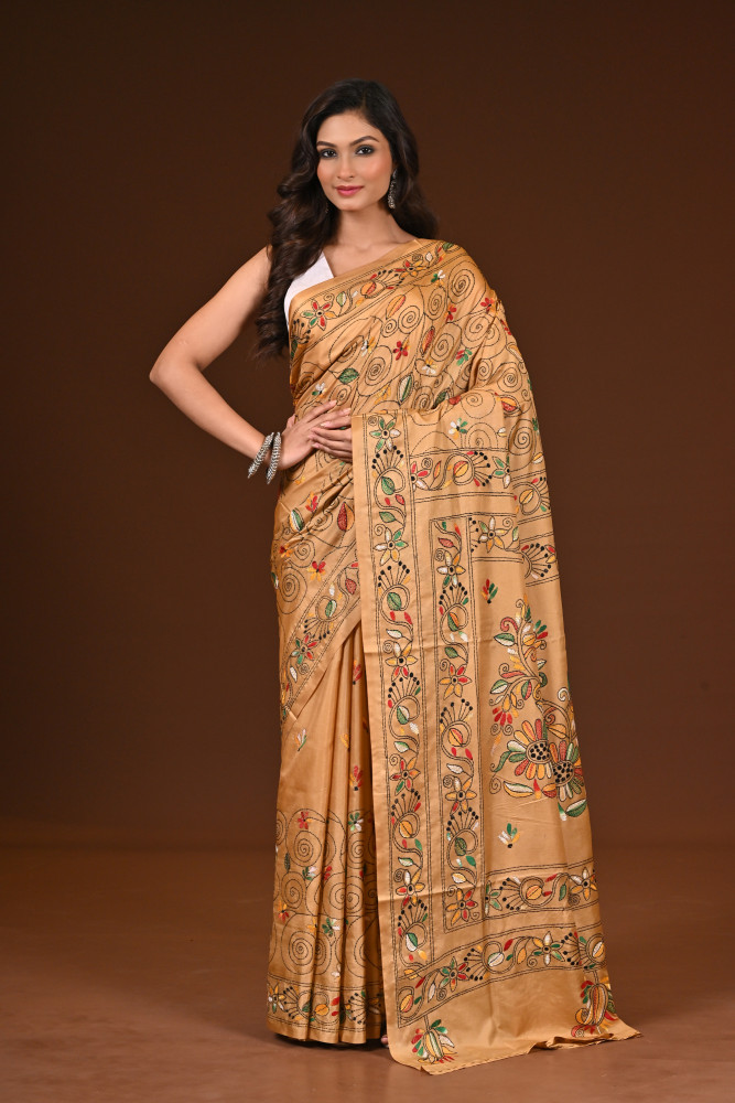 BELENDED SILK KANTHA SAREE