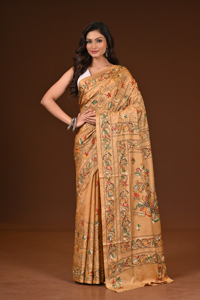 BELENDED SILK KANTHA SAREE