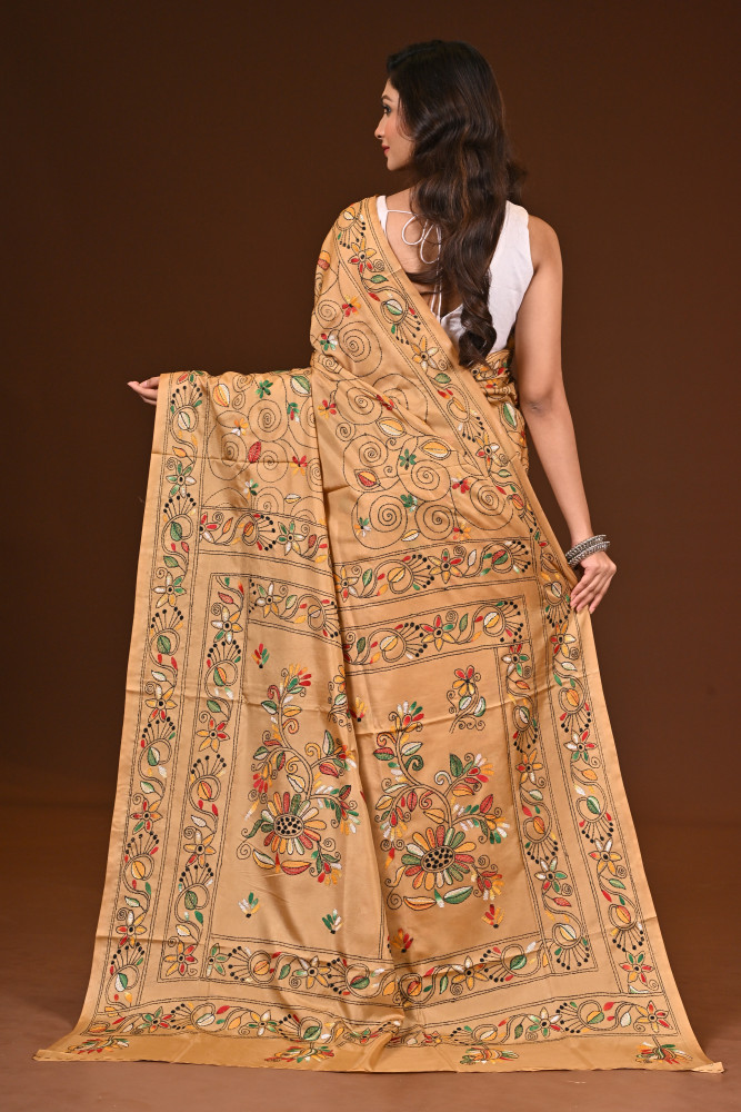 BELENDED SILK KANTHA SAREE