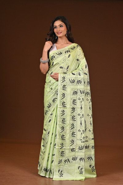 BELENDED SILK KANTHA SAREE