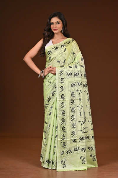BELENDED SILK KANTHA SAREE