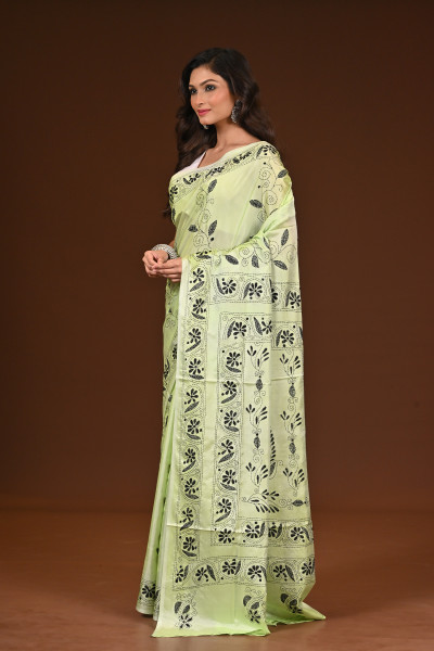 BELENDED SILK KANTHA SAREE