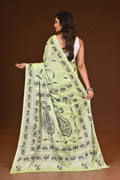 BELENDED SILK KANTHA SAREE
