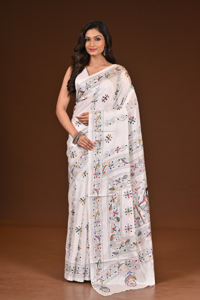 BELENDED SILK KANTHA SAREE