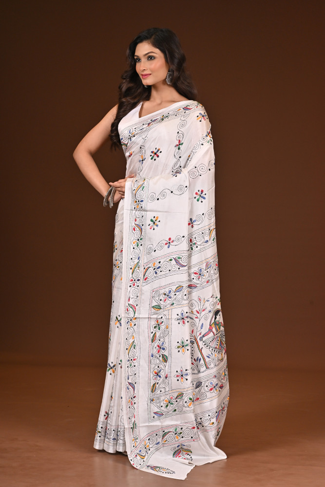 BELENDED SILK KANTHA SAREE