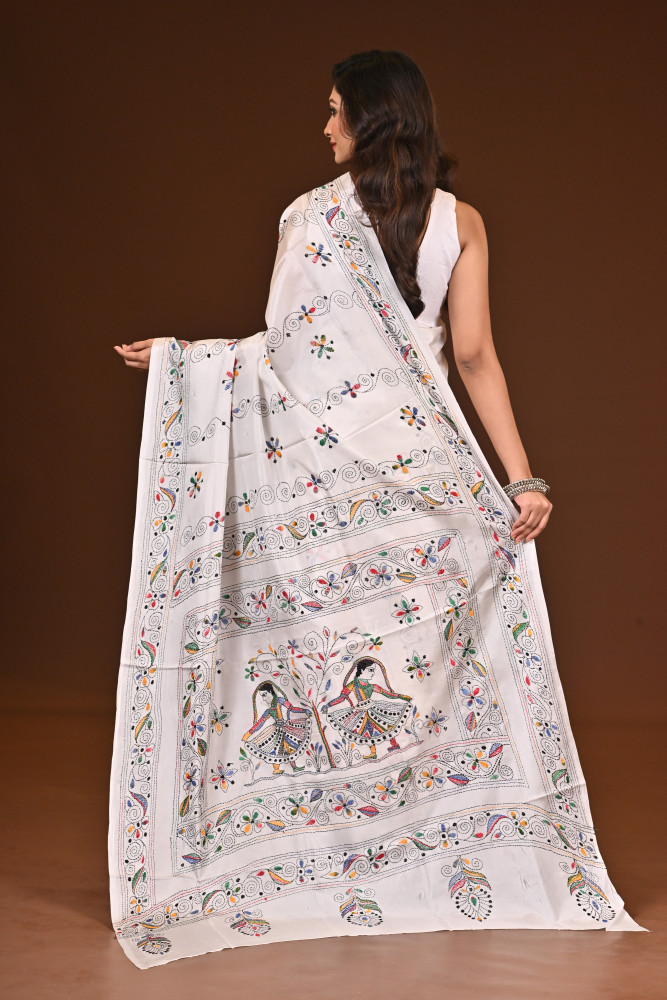 BELENDED SILK KANTHA SAREE