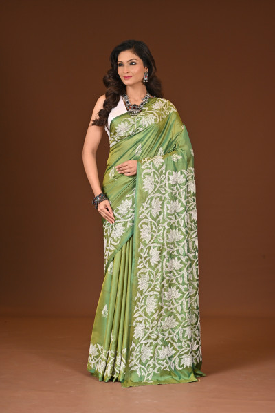 BELENDED SILK KANTHA SAREE