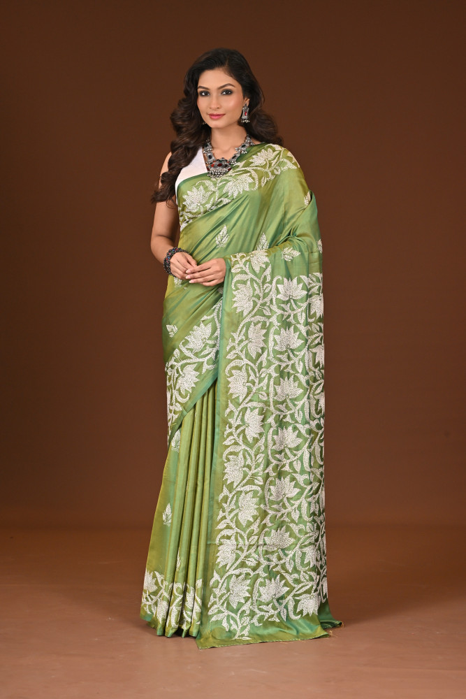 BELENDED SILK KANTHA SAREE