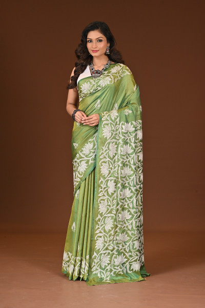 BELENDED SILK KANTHA SAREE