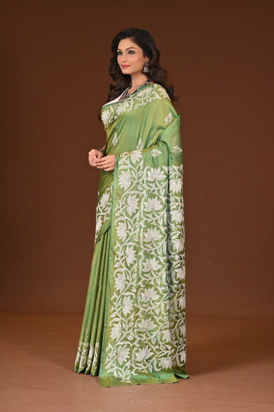 BELENDED SILK KANTHA SAREE