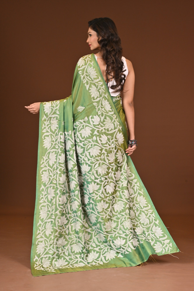 BELENDED SILK KANTHA SAREE