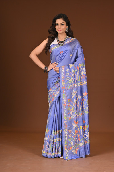BELENDED SILK KANTHA SAREE