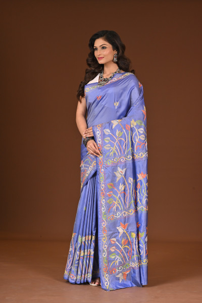 BELENDED SILK KANTHA SAREE