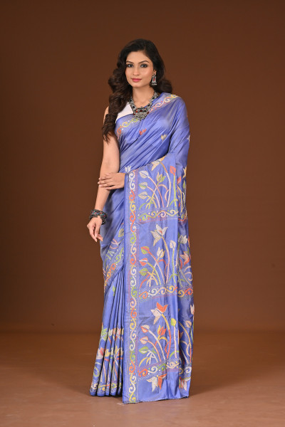 BELENDED SILK KANTHA SAREE