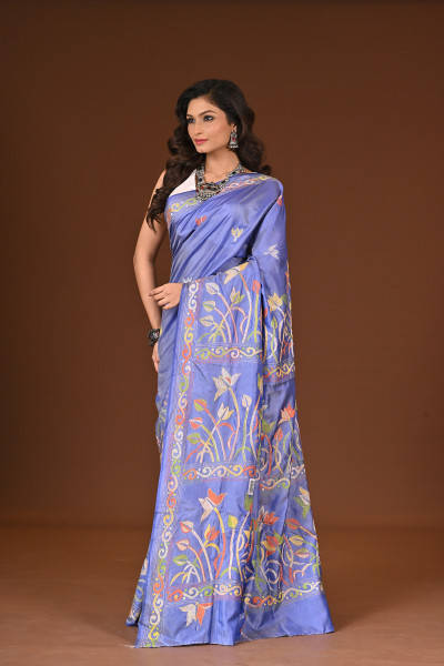 BELENDED SILK KANTHA SAREE