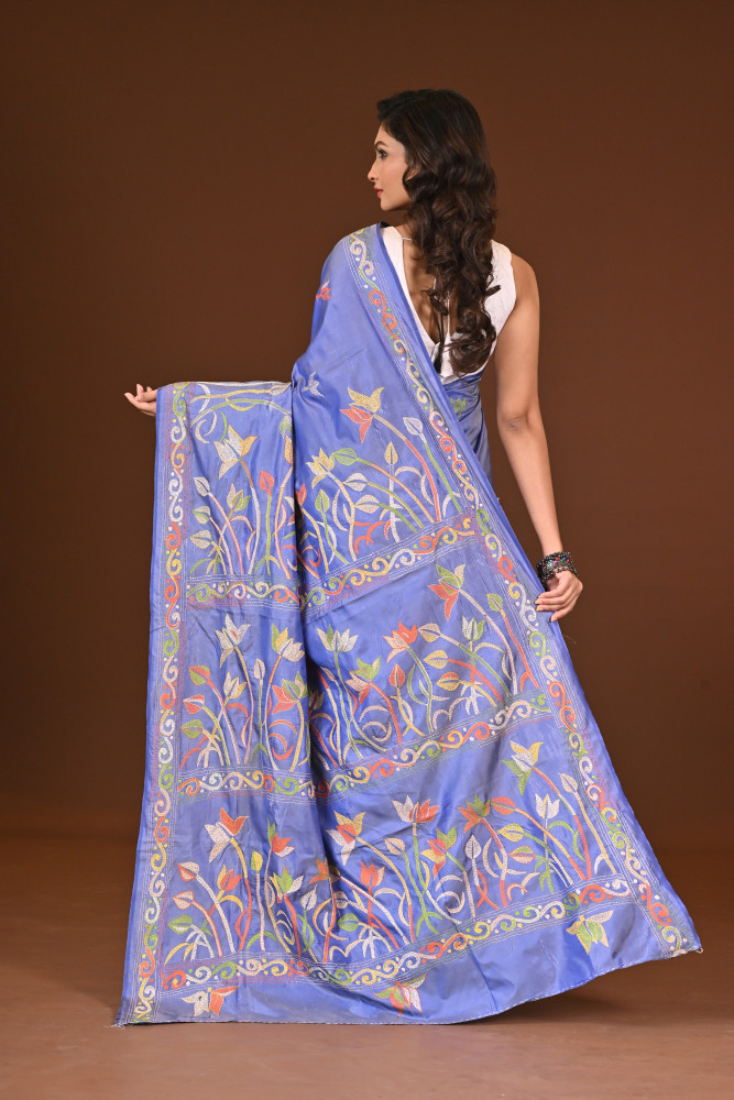 BELENDED SILK KANTHA SAREE