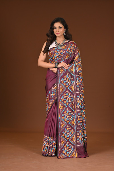 BELENDED SILK KANTHA SAREE