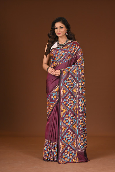 BELENDED SILK KANTHA SAREE