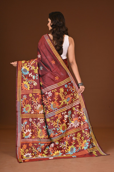 BELENDED SILK KANTHA SAREE
