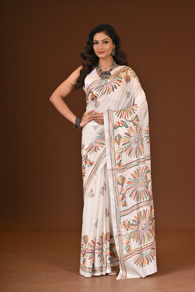BELENDED SILK KANTHA SAREE