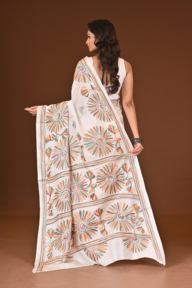 BELENDED SILK KANTHA SAREE
