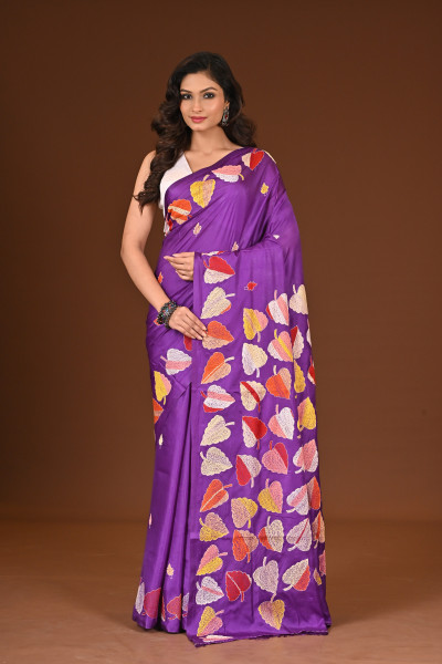 BELENDED SILK KANTHA SAREE