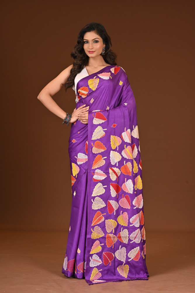 BELENDED SILK KANTHA SAREE