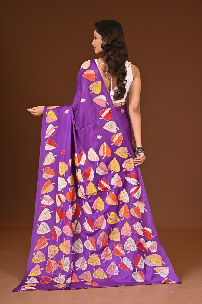 BELENDED SILK KANTHA SAREE
