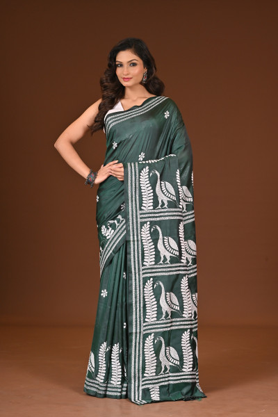 BELENDED SILK KANTHA SAREE