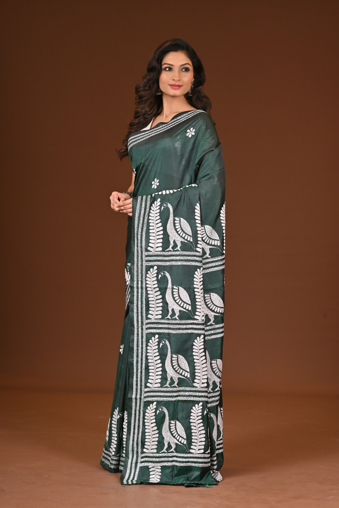BELENDED SILK KANTHA SAREE