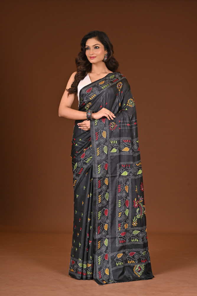 BELENDED SILK KANTHA SAREE