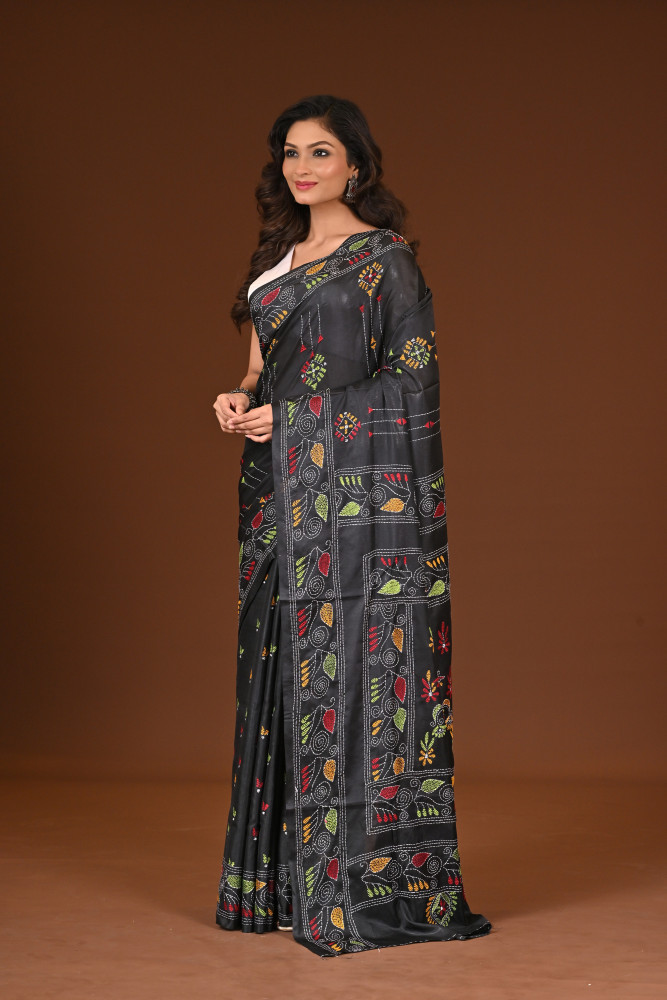 BELENDED SILK KANTHA SAREE