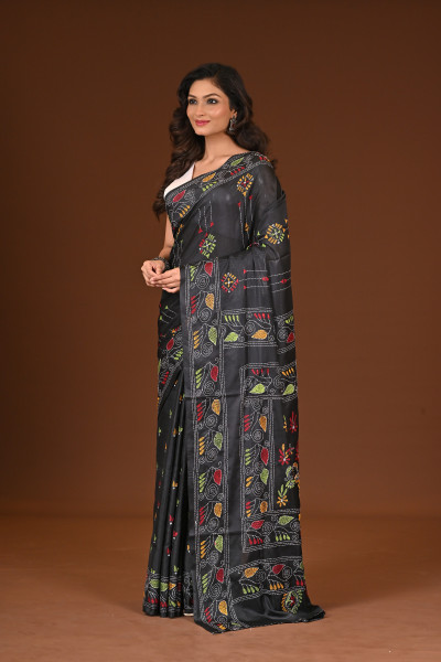 BELENDED SILK KANTHA SAREE