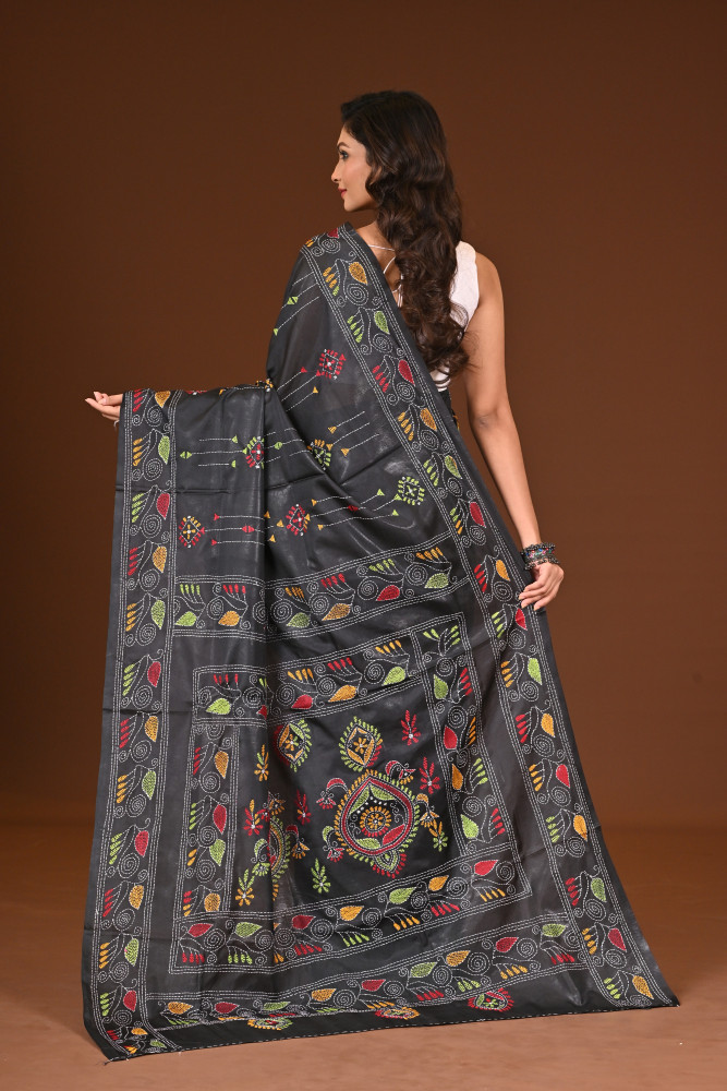 BELENDED SILK KANTHA SAREE