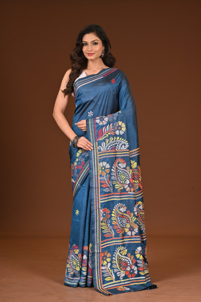 BELENDED SILK KANTHA SAREE