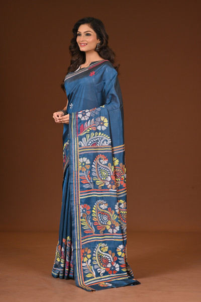 BELENDED SILK KANTHA SAREE