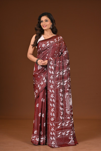 BELENDED SILK KANTHA SAREE
