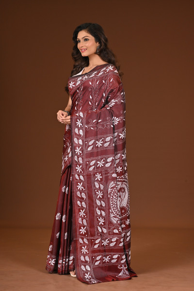 BELENDED SILK KANTHA SAREE