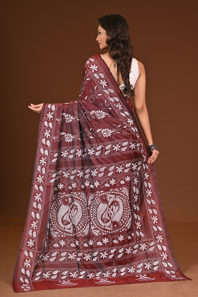 BELENDED SILK KANTHA SAREE
