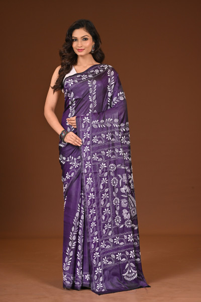 BELENDED SILK KANTHA SAREE