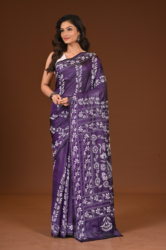 BELENDED SILK KANTHA SAREE