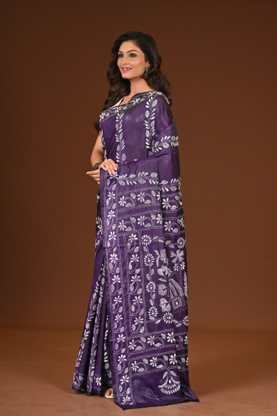 BELENDED SILK KANTHA SAREE