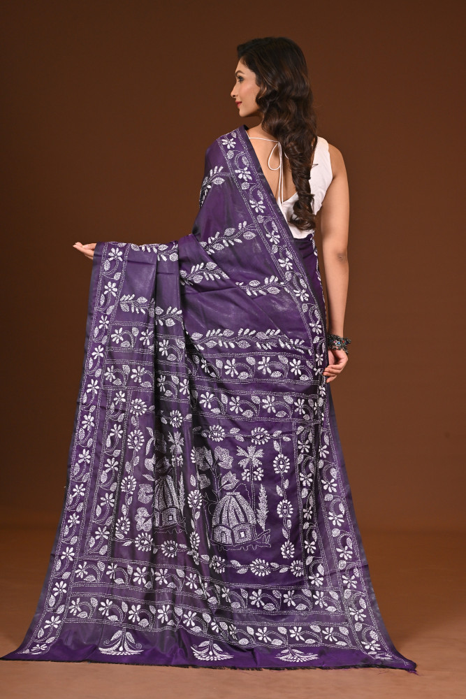 BELENDED SILK KANTHA SAREE